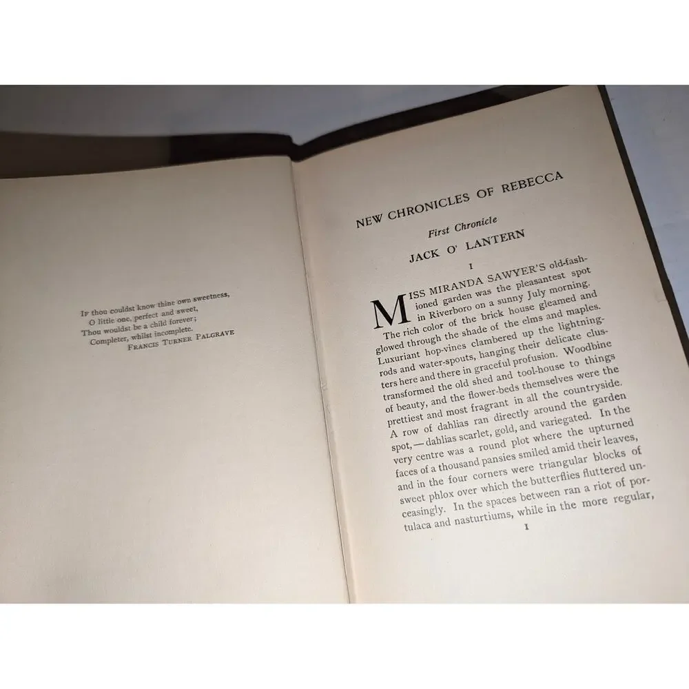 Antique 1907 New Chronicles Of Rebecca Grosset & Dunlap HC Book First Edition
